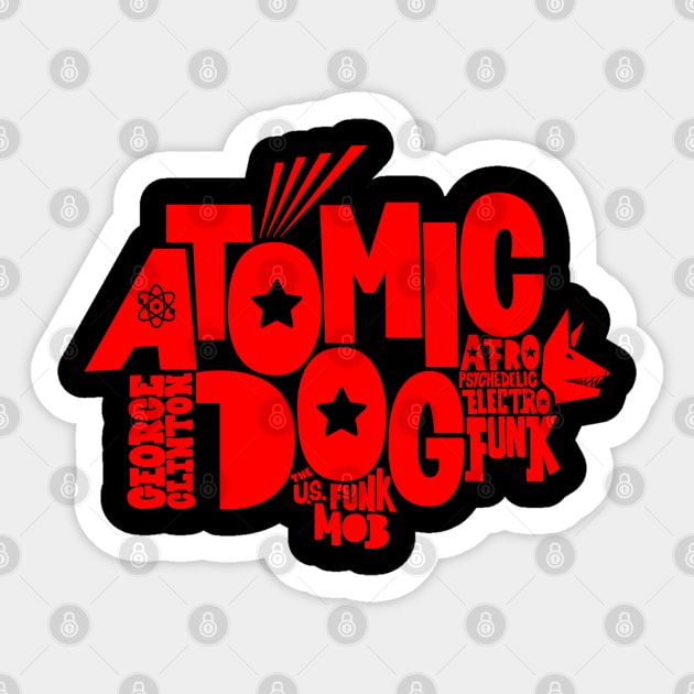 Atomic Dog - George Clinton Sticker by Boogosh